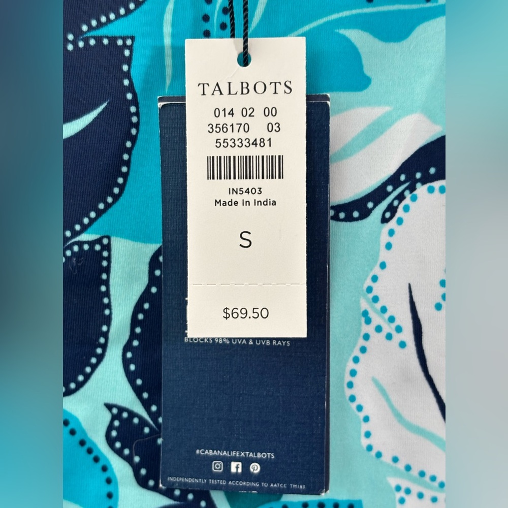 NWT Talbots Cabana swim bottom Skirt Size Small. Bikini Bottom Tropical Beach - Picture 3 of 10